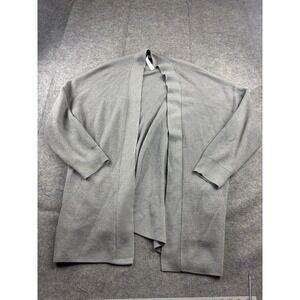 Lululemon Womens 12 Merino Wool Blend Sweater  Long Wrap Cardigan Gull Grey $148